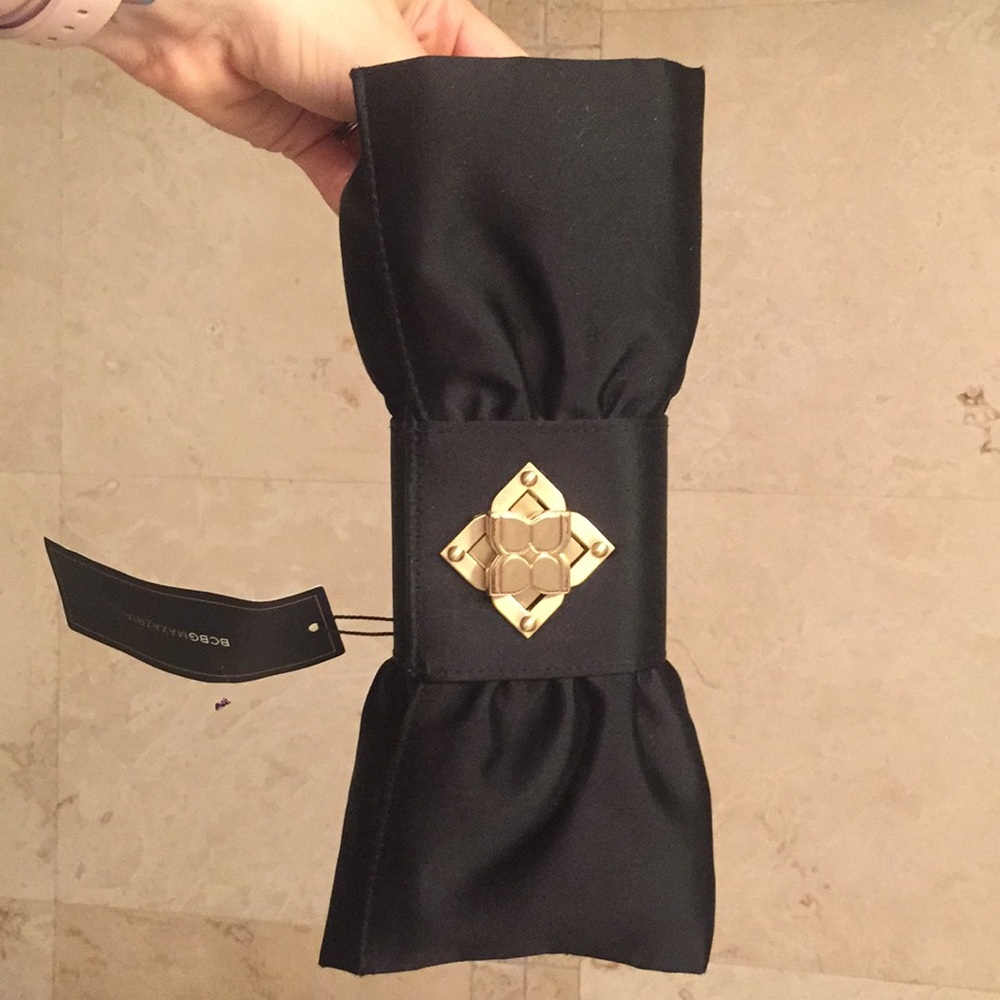 BCBG Satin Bow Clutch